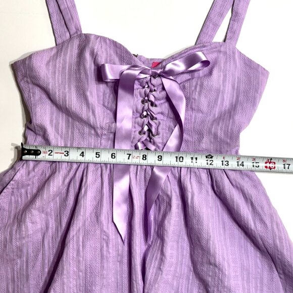 Sugar Thrillz Dolls Kill Lavender Purple Lace Up Dress Rapunzel Costume Tangled - Picture 11 of 13
